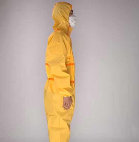 Tipo 3 roupa de proteção química à prova de óleo combinação protetora espessada de pouco peso
